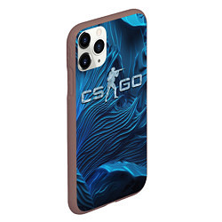 Чехол iPhone 11 Pro матовый CS GO ice logo, цвет: 3D-коричневый — фото 2