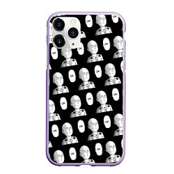 Чехол iPhone 11 Pro матовый Saitama - ok pattern, цвет: 3D-светло-сиреневый