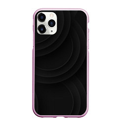 Чехол iPhone 11 Pro матовый Объемный паттерн c кругами, цвет: 3D-розовый