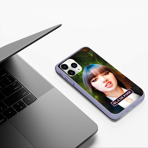 Чехол iPhone 11 Pro матовый Blackpink Lisa / 3D-Светло-сиреневый – фото 3