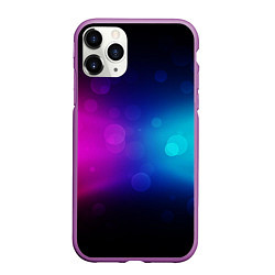 Чехол iPhone 11 Pro матовый Столкновение бликов, цвет: 3D-фиолетовый