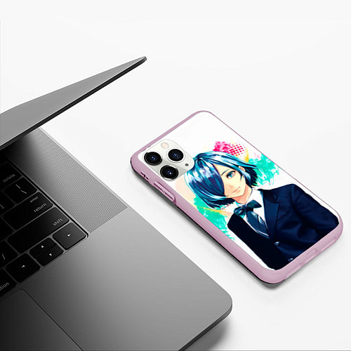 Чехол iPhone 11 Pro матовый Touka Kirishima / 3D-Розовый – фото 3