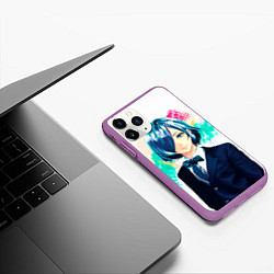 Чехол iPhone 11 Pro матовый Touka Kirishima, цвет: 3D-фиолетовый — фото 2