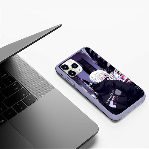 Чехол iPhone 11 Pro матовый Kaneki Ken / 3D-Светло-сиреневый – фото 3