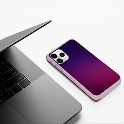 Чехол iPhone 11 Pro матовый Малиновый градиент, цвет: 3D-розовый — фото 2