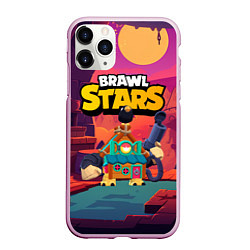 Чехол iPhone 11 Pro матовый Brawlstars 8bit ghost, цвет: 3D-розовый