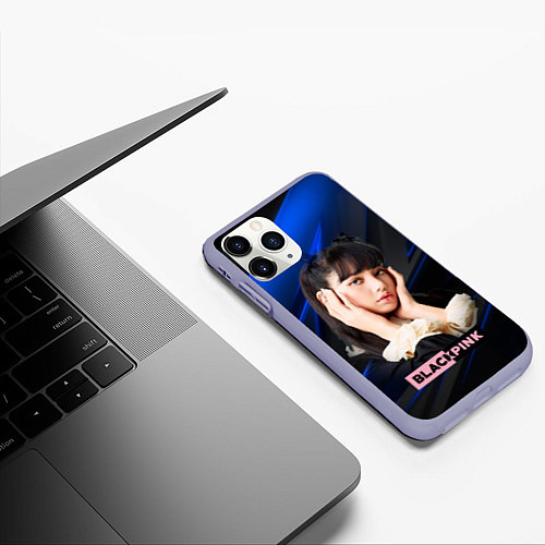 Чехол iPhone 11 Pro матовый Blackpink Lisa / 3D-Светло-сиреневый – фото 3