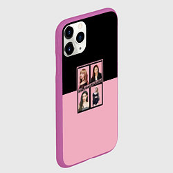Чехол iPhone 11 Pro матовый Черно-розовые K-pop группа, цвет: 3D-фиолетовый — фото 2