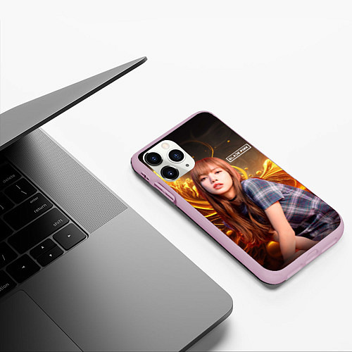 Чехол iPhone 11 Pro матовый Rose Blackpink kpop / 3D-Розовый – фото 3