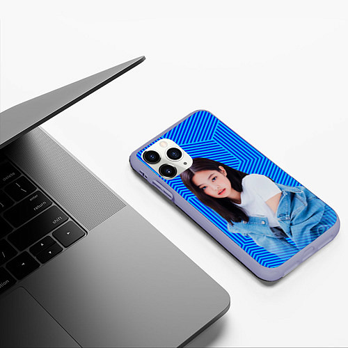 Чехол iPhone 11 Pro матовый Jennie kpop music / 3D-Светло-сиреневый – фото 3