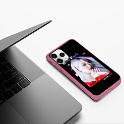 Чехол iPhone 11 Pro матовый Blackpink Rose Red Kimono, цвет: 3D-малиновый — фото 2