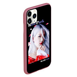 Чехол iPhone 11 Pro матовый Blackpink Rose Red Kimono, цвет: 3D-малиновый — фото 2