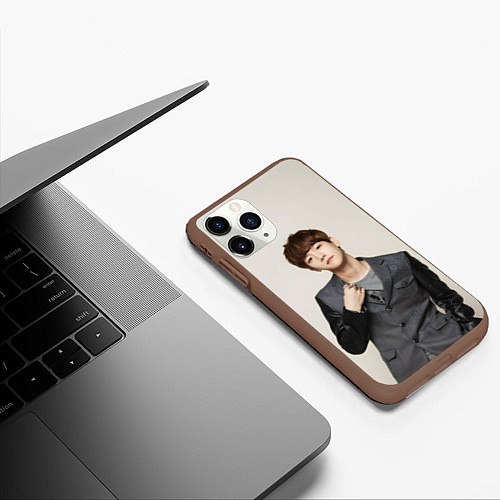 Чехол iPhone 11 Pro матовый Xi Lu Han / 3D-Коричневый – фото 3