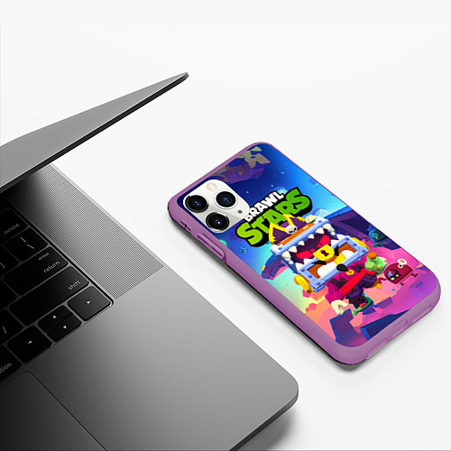 Чехол iPhone 11 Pro матовый Затонувший сундук Грифф / 3D-Фиолетовый – фото 3