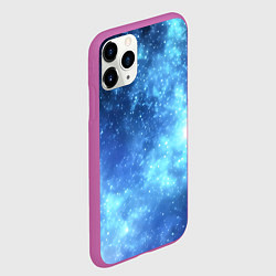 Чехол iPhone 11 Pro матовый Яркие звёзды в космосе, цвет: 3D-фиолетовый — фото 2