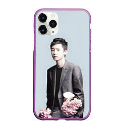 Чехол iPhone 11 Pro матовый Chanyeol, цвет: 3D-фиолетовый
