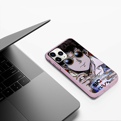 Чехол iPhone 11 Pro матовый Спайк Шпигель куает / 3D-Розовый – фото 3
