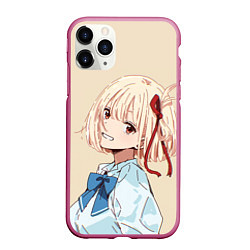 Чехол iPhone 11 Pro матовый Chisato Nishikigi - Lycoris Recoil, цвет: 3D-малиновый