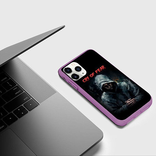 Чехол iPhone 11 Pro матовый Cry of Fear - Simon / 3D-Фиолетовый – фото 3