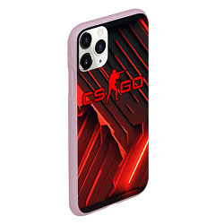 Чехол iPhone 11 Pro матовый CS GO red neon, цвет: 3D-розовый — фото 2