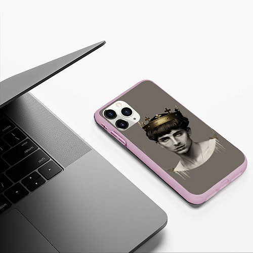 Чехол iPhone 11 Pro матовый Король Тимоти / 3D-Розовый – фото 3