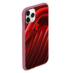 Чехол iPhone 11 Pro матовый CS GO red abstract, цвет: 3D-малиновый — фото 2