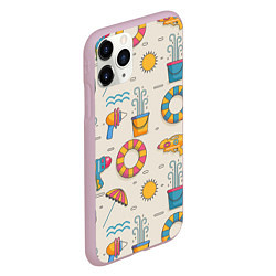 Чехол iPhone 11 Pro матовый Vibe summer, цвет: 3D-розовый — фото 2