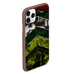 Чехол iPhone 11 Pro матовый Абстрактные камуфляж, цвет: 3D-коричневый — фото 2