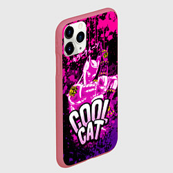 Чехол iPhone 11 Pro матовый Jo Jo - Королева убийца cool cat, цвет: 3D-малиновый — фото 2