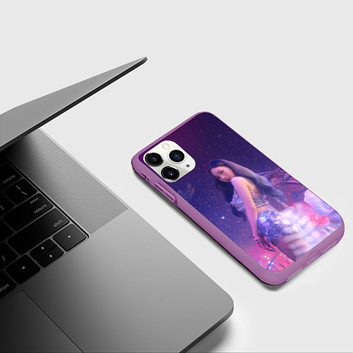 Чехол iPhone 11 Pro матовый Karina art - Aespa / 3D-Фиолетовый – фото 3