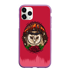 Чехол iPhone 11 Pro матовый Bring Me The Horizon Owl, цвет: 3D-фиолетовый