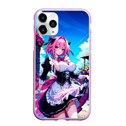 Чехол iPhone 11 Pro матовый Астольфо служанка - Fate grand order, цвет: 3D-розовый