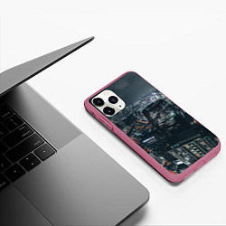 Чехол iPhone 11 Pro матовый Бигсити мк, цвет: 3D-малиновый — фото 2