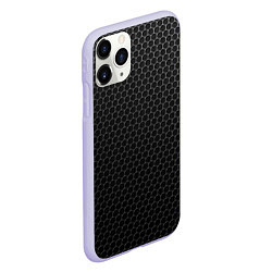 Чехол iPhone 11 Pro матовый Текстура кольчуги, цвет: 3D-светло-сиреневый — фото 2