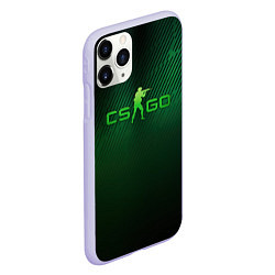 Чехол iPhone 11 Pro матовый CSGO green logo, цвет: 3D-светло-сиреневый — фото 2