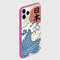 Чехол iPhone 11 Pro матовый Япония море, цвет: 3D-фиолетовый — фото 2