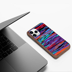 Чехол iPhone 11 Pro матовый Наляпистые краски, цвет: 3D-коричневый — фото 2
