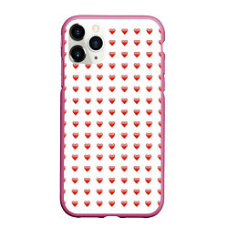 Чехол iPhone 11 Pro матовый Сердце эмодзи, цвет: 3D-малиновый