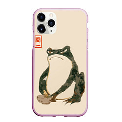 Чехол iPhone 11 Pro матовый Лягушка - Мацумото Ходжи, цвет: 3D-розовый