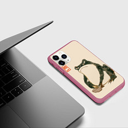 Чехол iPhone 11 Pro матовый Лягушка - Мацумото Ходжи, цвет: 3D-малиновый — фото 2