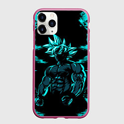 Чехол iPhone 11 Pro матовый Goku - Dragon ball, цвет: 3D-малиновый