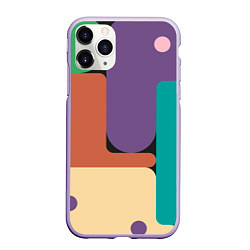 Чехол iPhone 11 Pro матовый Современный авангард, цвет: 3D-светло-сиреневый