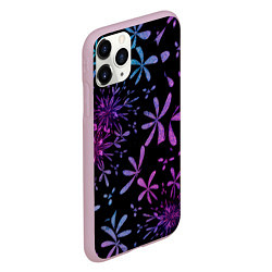 Чехол iPhone 11 Pro матовый Темная ночь, цвет: 3D-розовый — фото 2