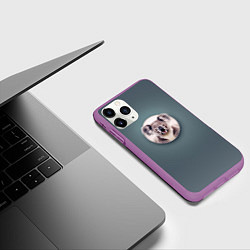 Чехол iPhone 11 Pro матовый Забавная коала, цвет: 3D-фиолетовый — фото 2