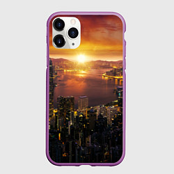 Чехол iPhone 11 Pro матовый Китай - Гон конг, цвет: 3D-фиолетовый