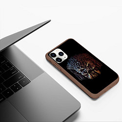 Чехол iPhone 11 Pro матовый Predator - skull, цвет: 3D-коричневый — фото 2