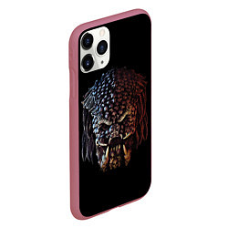 Чехол iPhone 11 Pro матовый Predator - skull, цвет: 3D-малиновый — фото 2