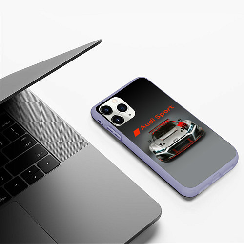 Чехол iPhone 11 Pro матовый Audi sport - racing car - extreme / 3D-Светло-сиреневый – фото 3