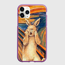 Чехол iPhone 11 Pro матовый Картина Крик - кролик, цвет: 3D-фиолетовый