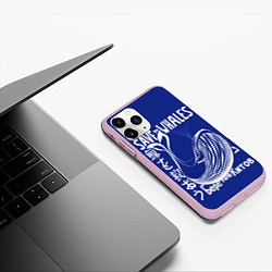 Чехол iPhone 11 Pro матовый Берегите китов, цвет: 3D-розовый — фото 2